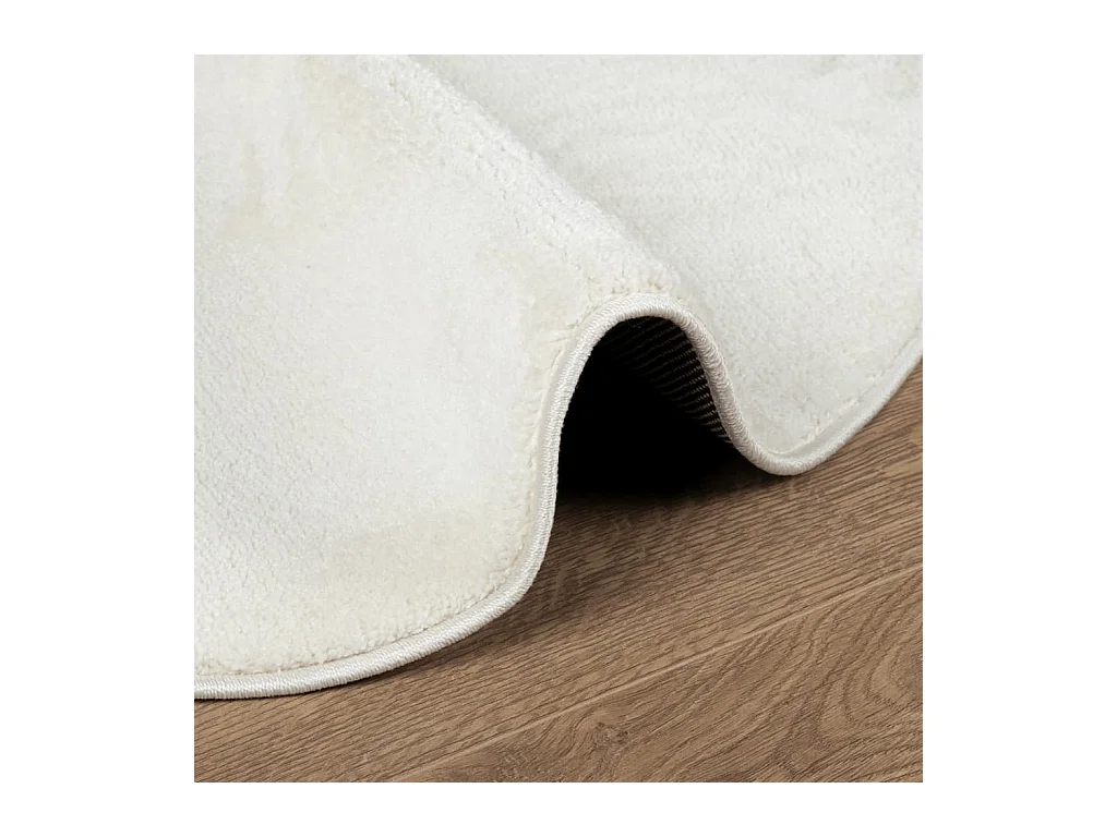 Tapis OVIEDO à poils courts crème Ø 160 cm