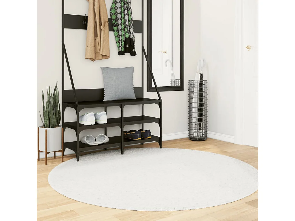 Tapis OVIEDO à poils courts crème Ø 160 cm