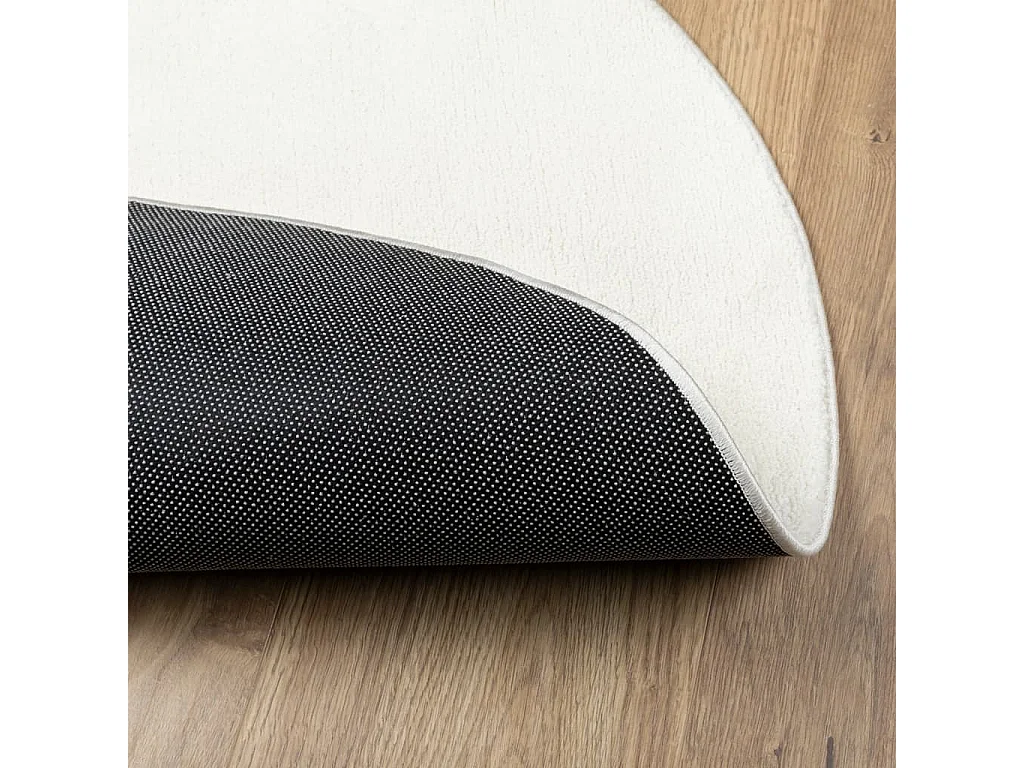 Tapis OVIEDO à poils courts crème Ø 160 cm