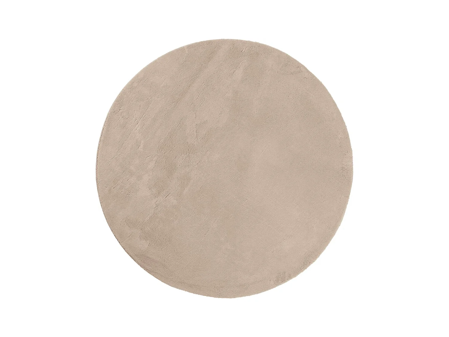 Tapis HUARTE à poils courts doux et lavable sable Ø 120 cm