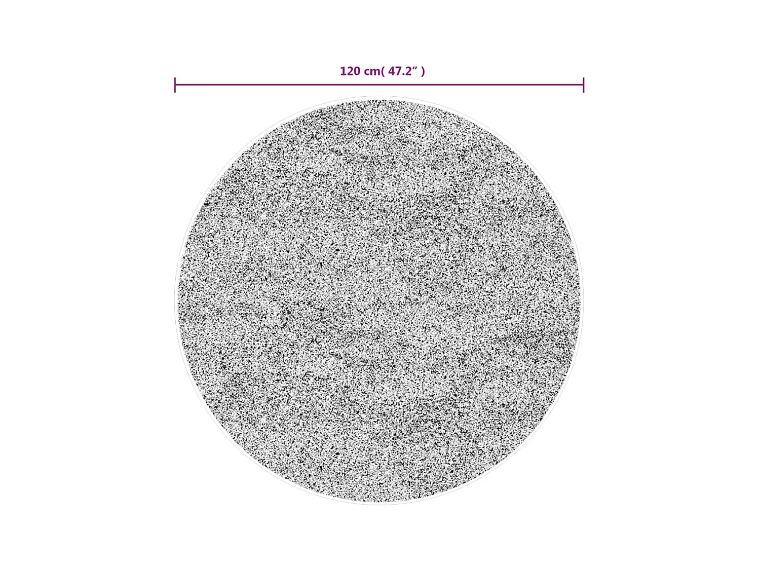 Tapis HUARTE à poils courts doux et lavable sable Ø 120 cm