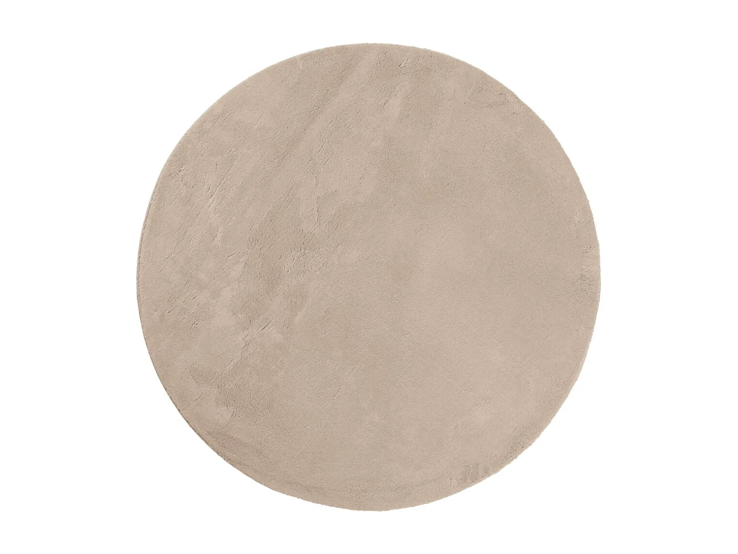 Tapis HUARTE à poils courts doux et lavable sable Ø 120 cm