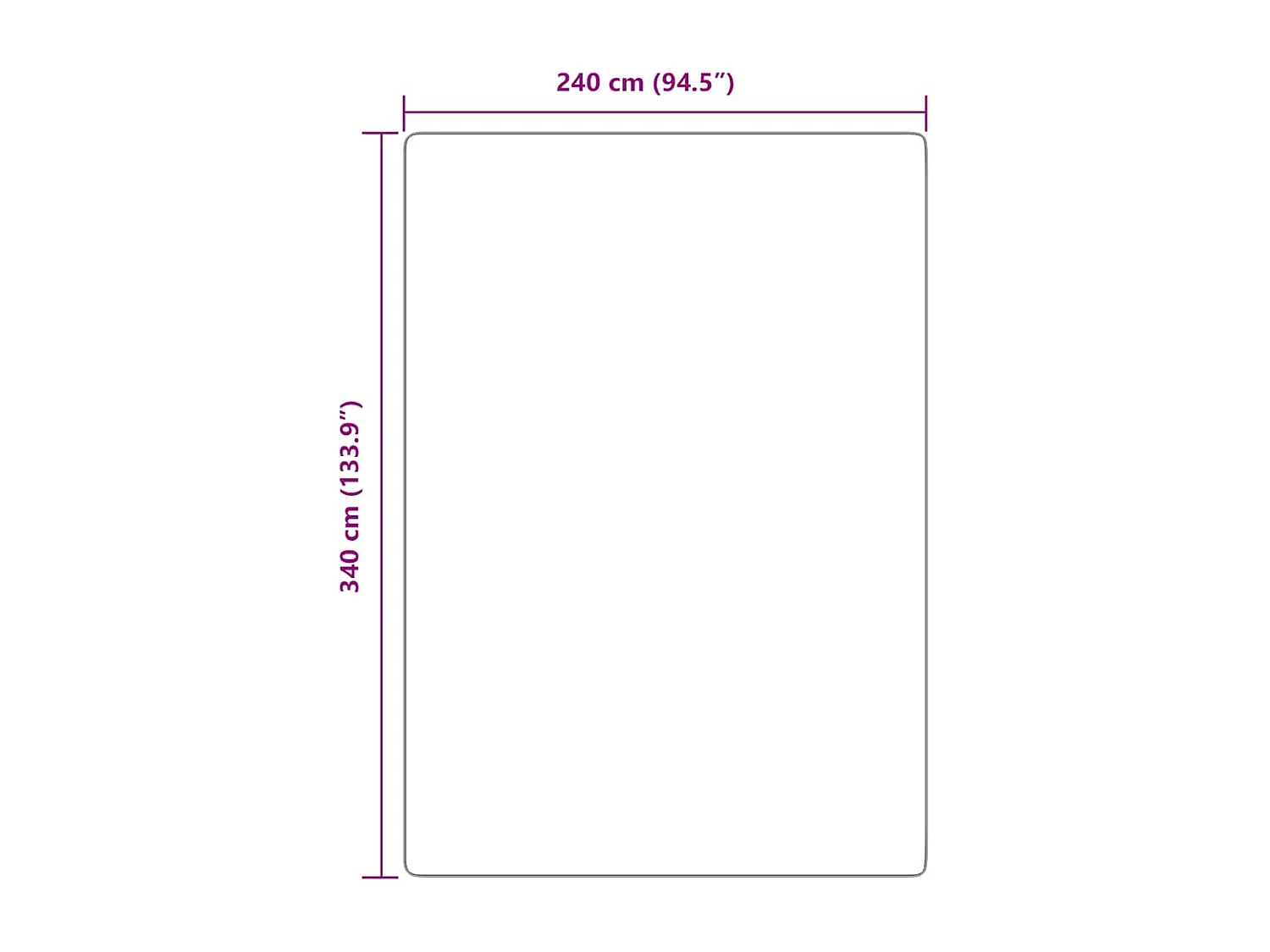 Tappeto shaggy a pelo lungo NAVARRA grigio scuro 240x340 cm