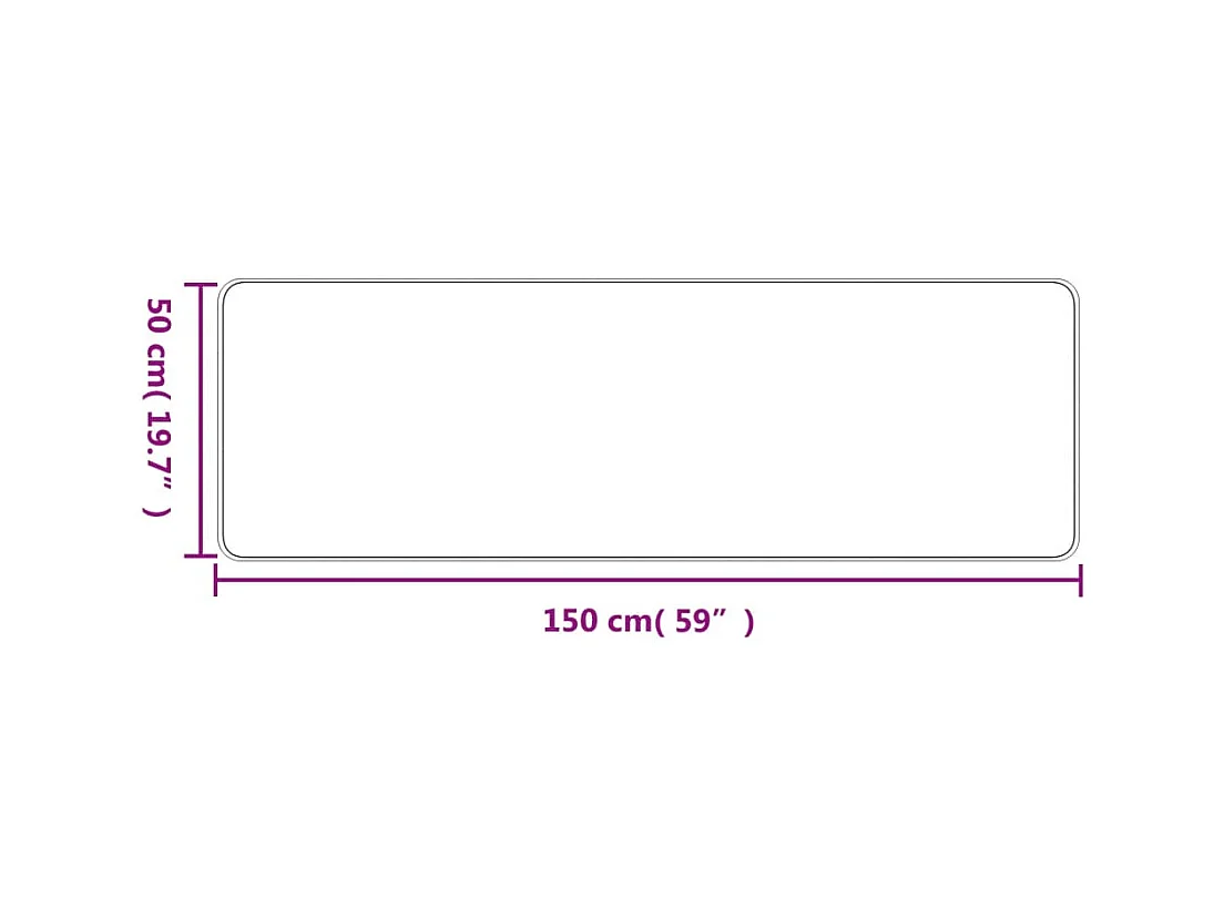 Tappeto passatoia effetto sisal sabbia 50x150 cm
