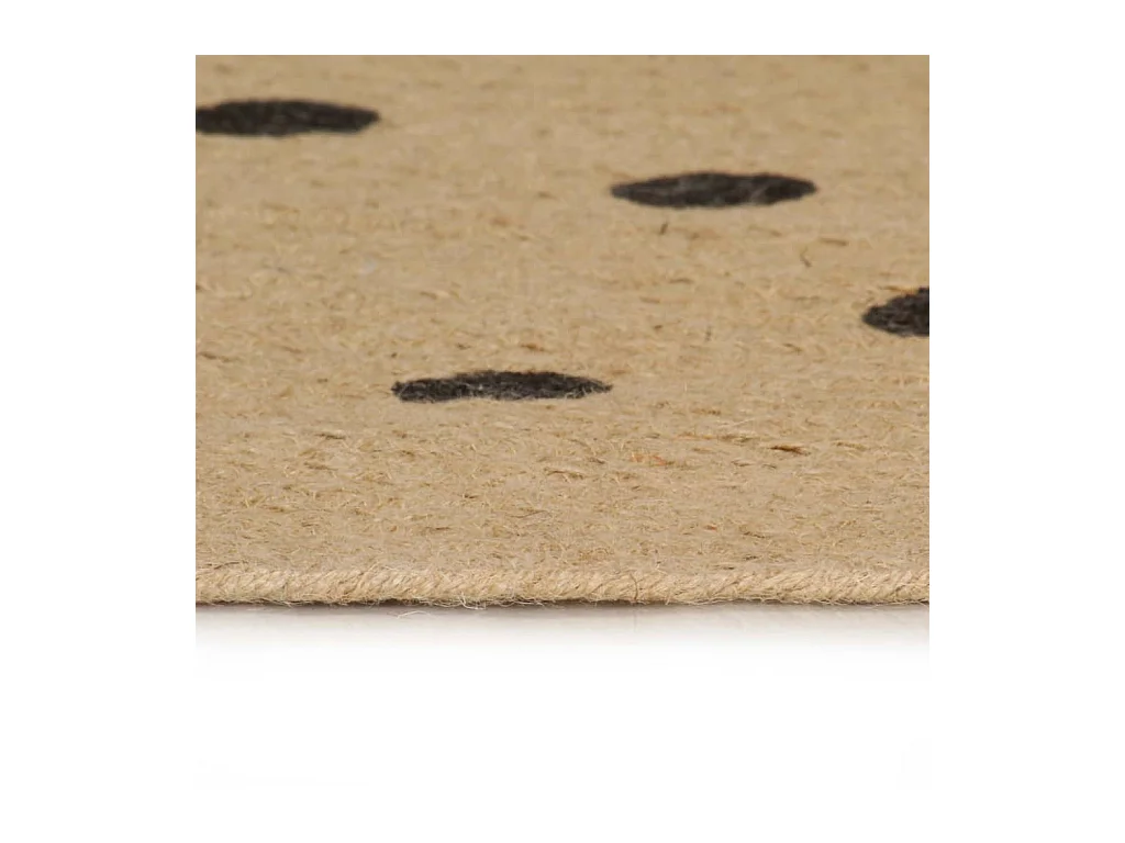 Tappeto in juta fatto a mano con stampa a pois, 150 cm