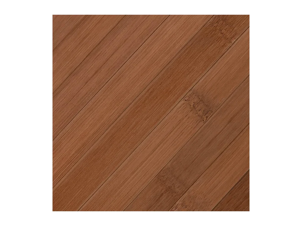 Alfombra rectangular marrón 60x300 cm bambú