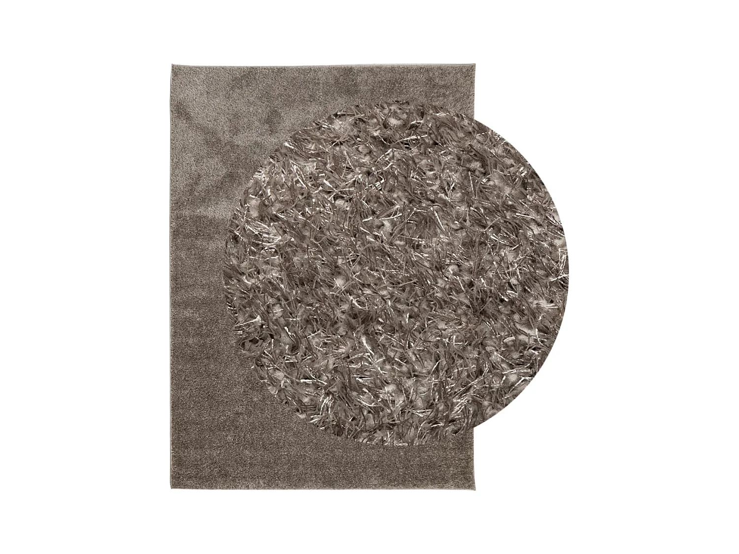 Alfombra ISTAN de pelo largo, aspecto gris brillante, 200x280 cm