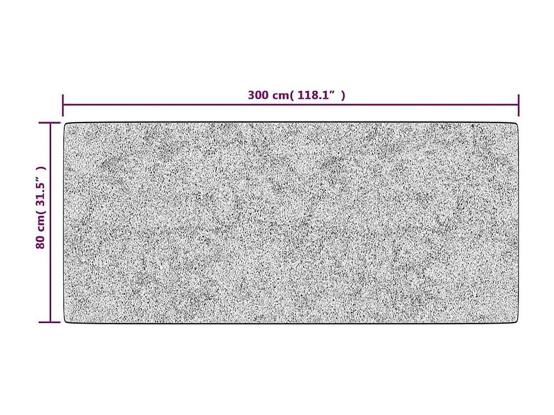 Alfombra antideslizante lavable 80x300 cm Gris