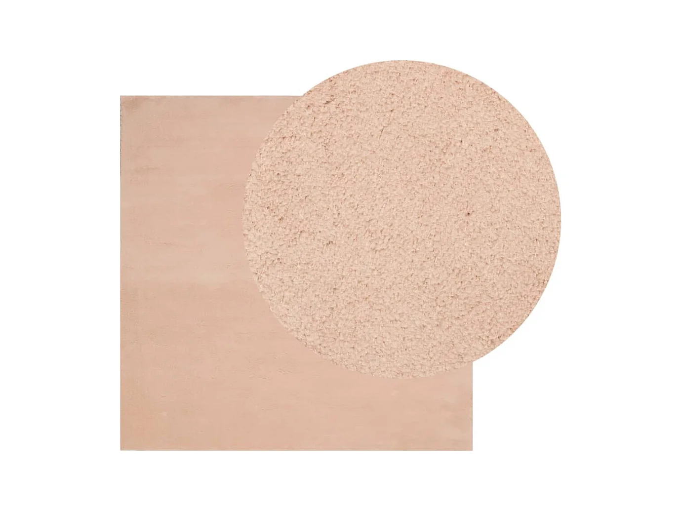 Tappeto morbido a pelo corto HUARTE lavabile rosso chiaro 160x160 cm