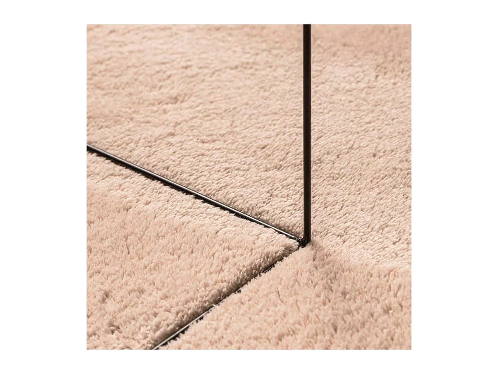 Alfombra HUARTE de pelo corto suave lavable rojo claro 160x160 cm