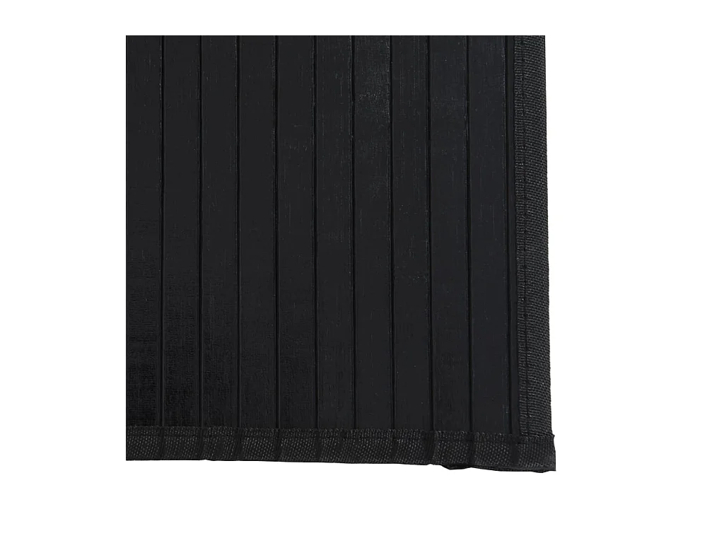 Tapis rectangulaire noir 60x100 cm bambou