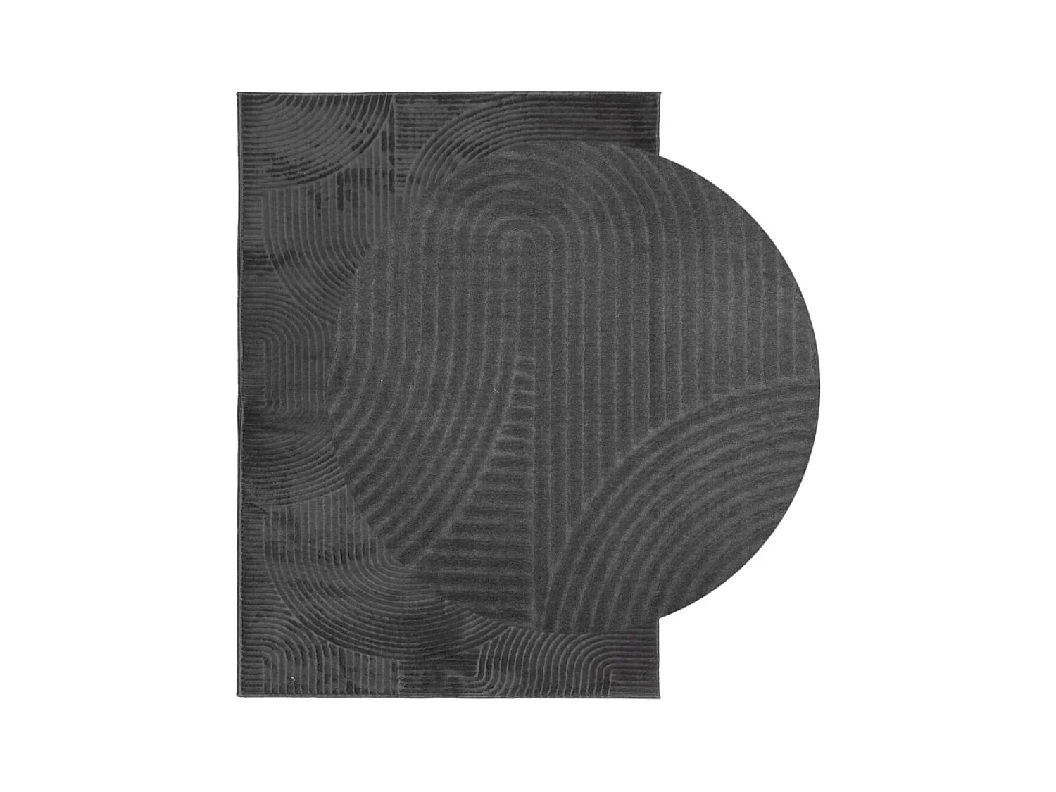 Tapis IZA poils courts style scandinave anthracite 140x200 cm