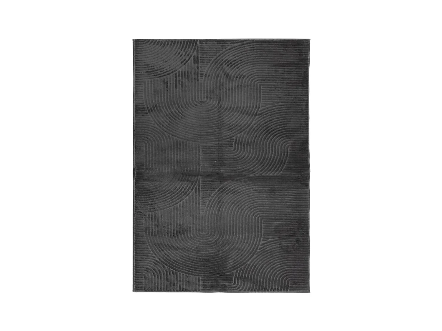 Tapis IZA poils courts style scandinave anthracite 140x200 cm