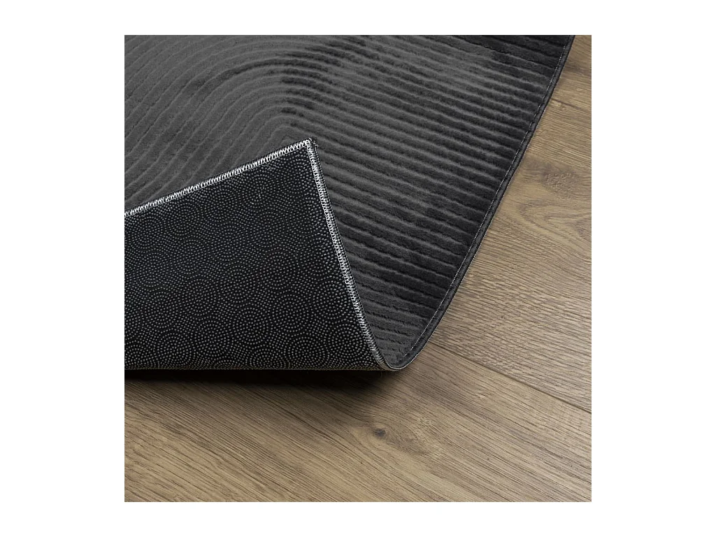 Tapis IZA poils courts style scandinave anthracite 140x200 cm