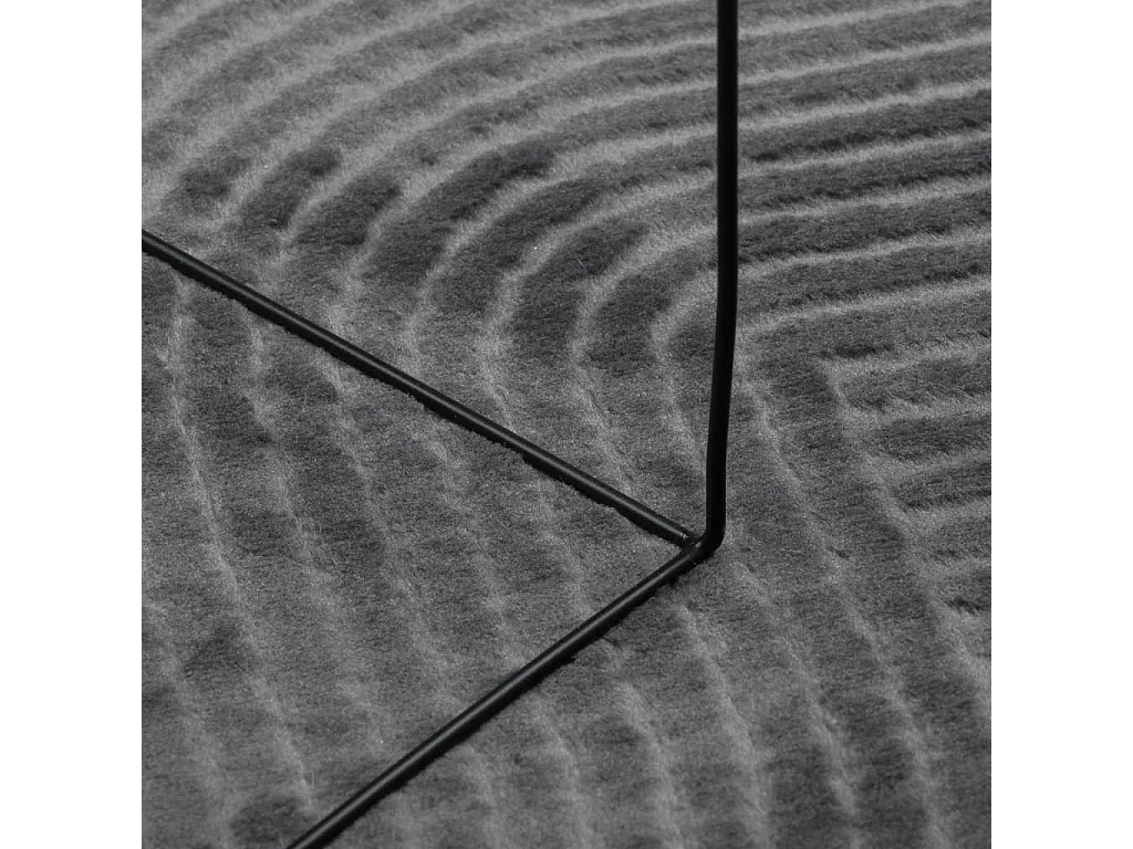 Alfombra IZA de pelo corto de estilo escandinavo en color antracita 140x200 cm