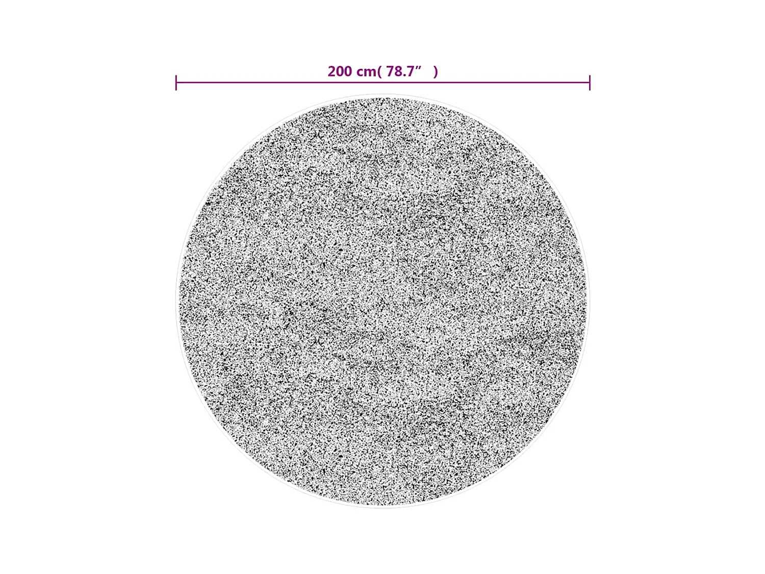 Zwart en goud wasbaar tapijt Ø 200 cm antislip