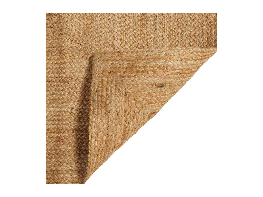 Alfombra beige 160 x 160 cm Yute