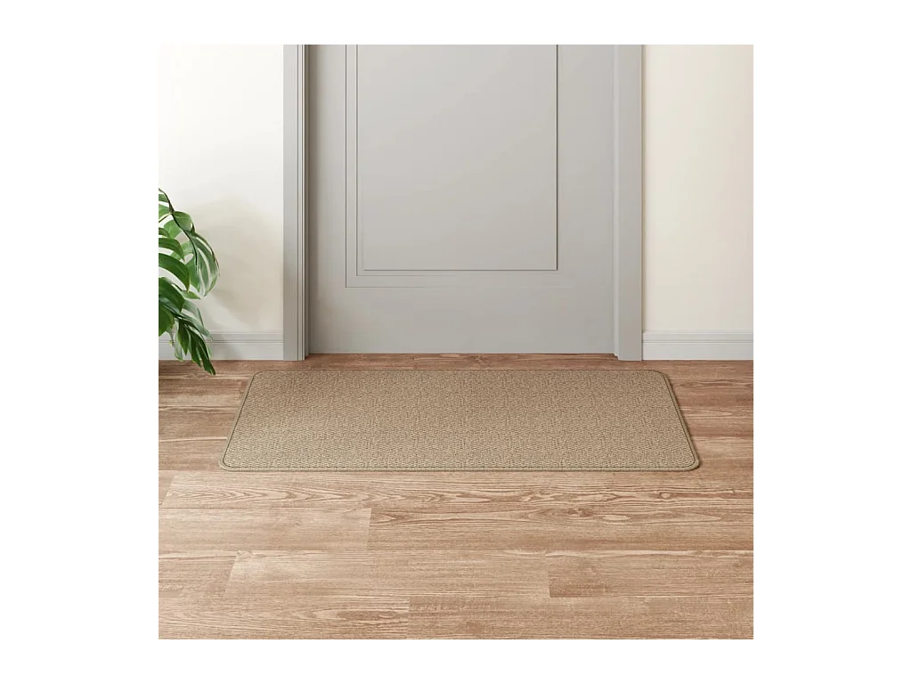 Tapis de couloir aspect sisal sable 50x100 cm