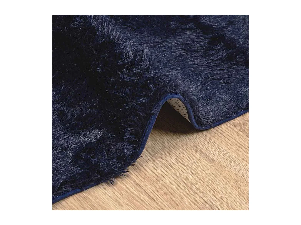 Tapis shaggy à poils longs NAVARRA bleu marine 240x340 cm