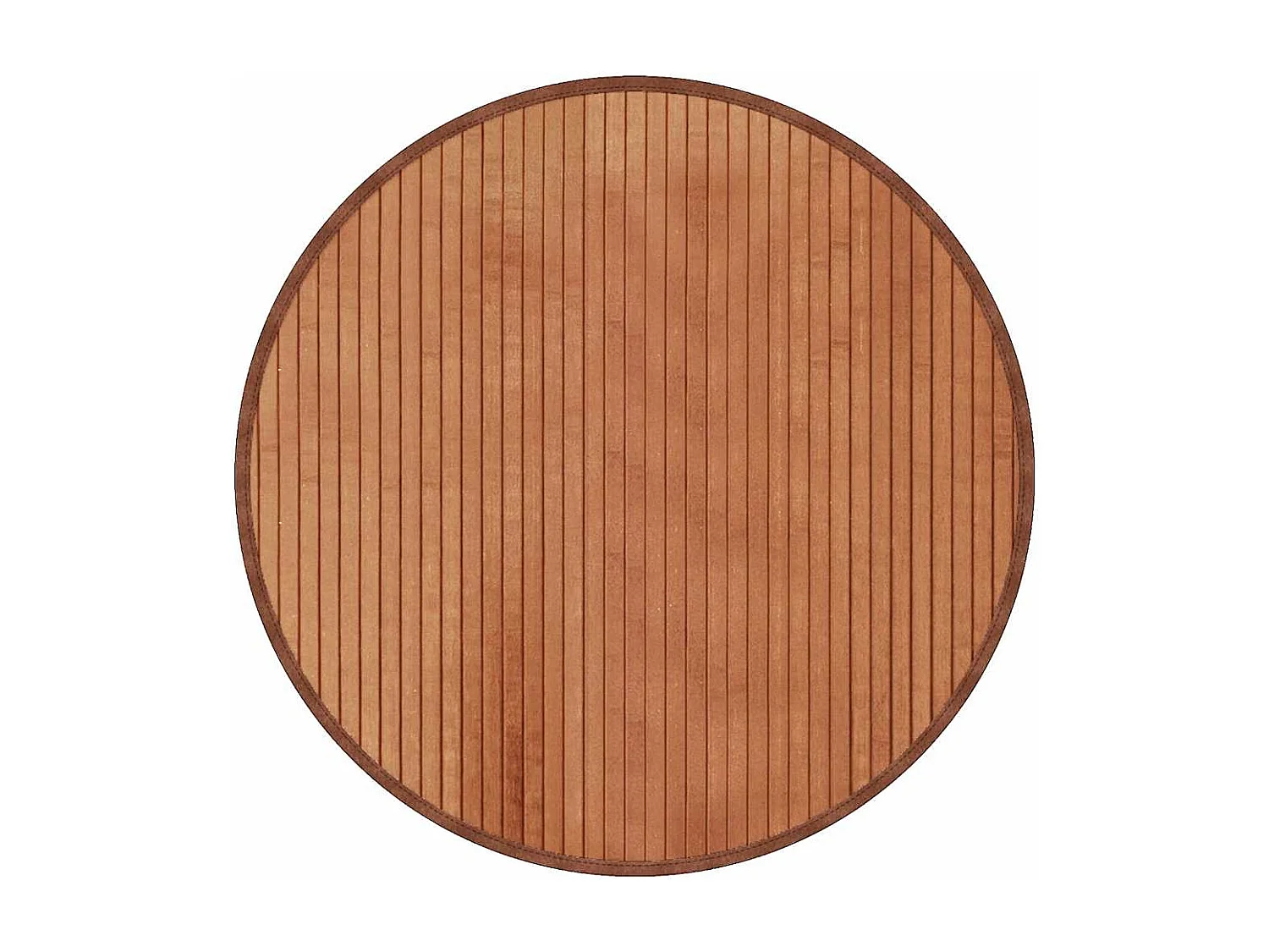 Tappeto rotondo marrone 60 cm in bambù