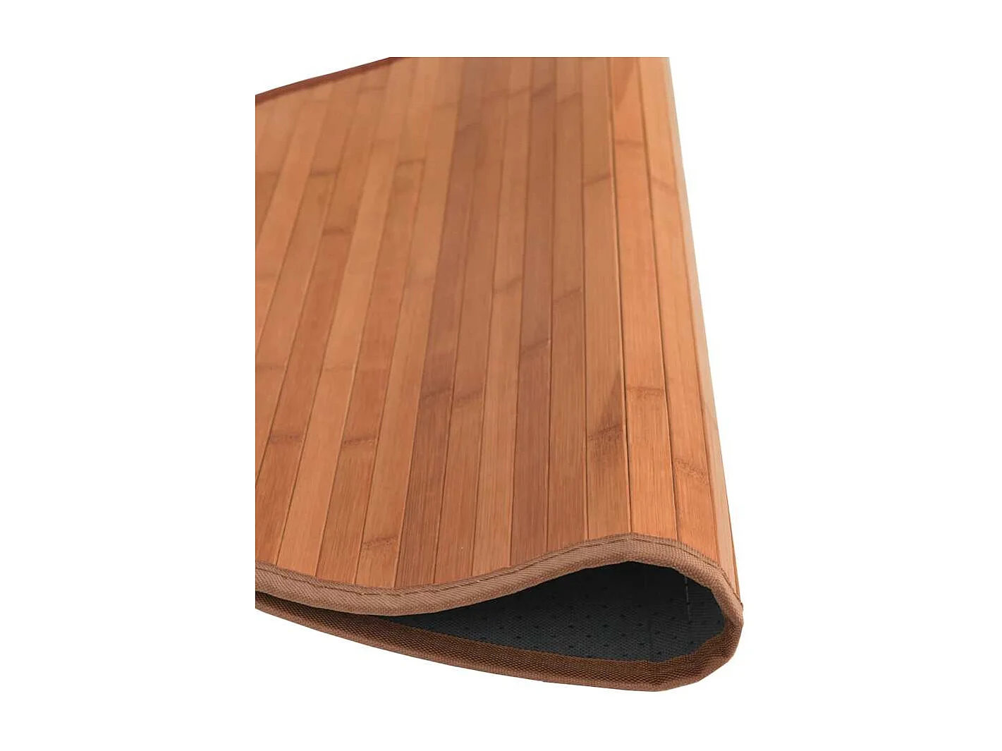 Tappeto rotondo marrone 60 cm in bambù