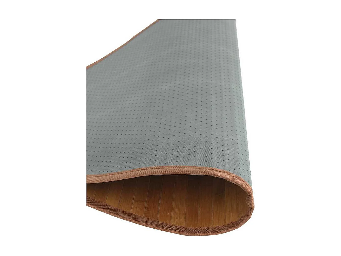 Tappeto rotondo marrone 60 cm in bambù