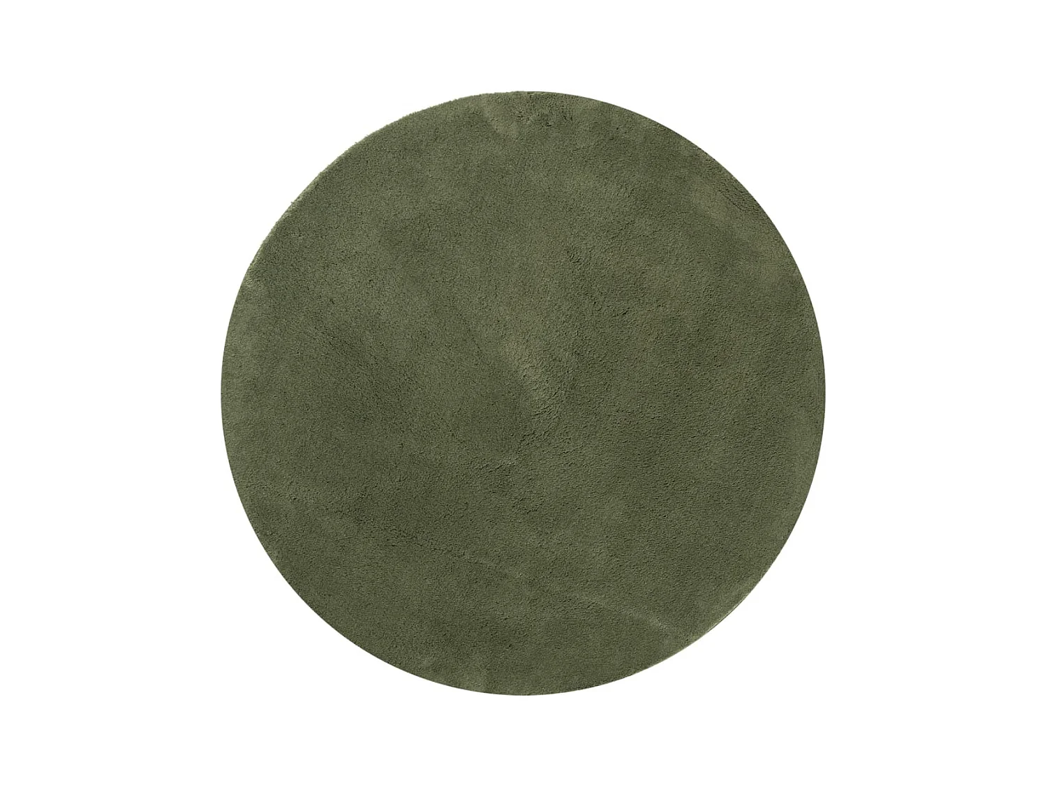 HUARTE vloerkleed met zachte en wasbare korte pool in bosgroen Ø 200 cm