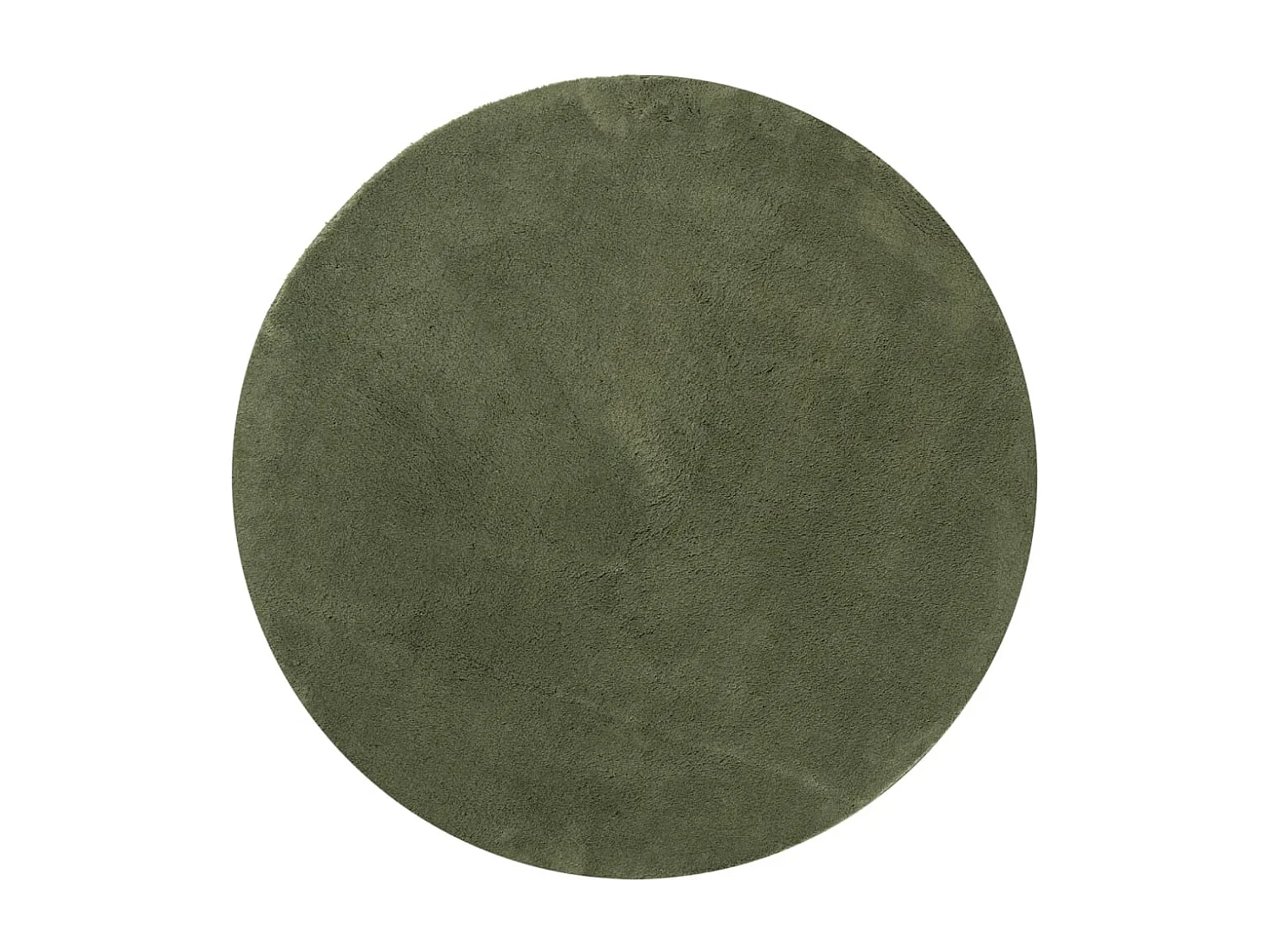 Tapis HUARTE à poils courts doux et lavable vert forêt Ø 200 cm