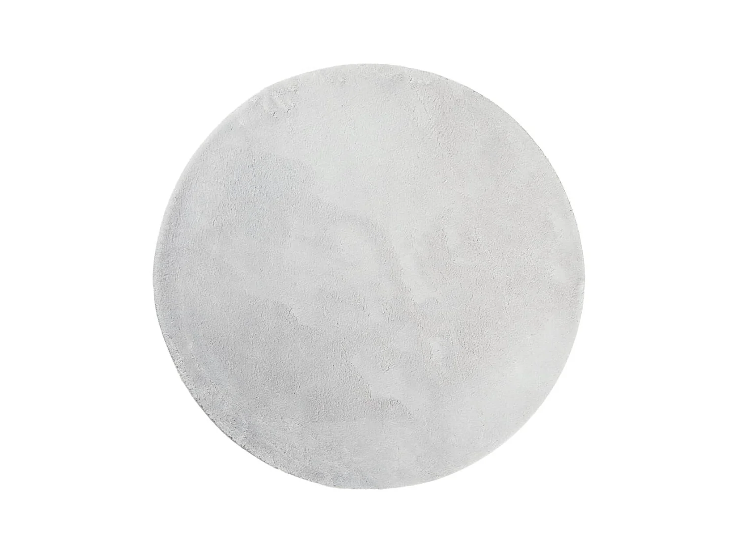 HUARTE vloerkleed met zachte en wasbare korte pool, grijs, Ø 80 cm