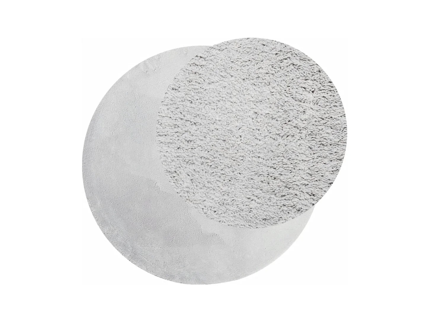 HUARTE vloerkleed met zachte en wasbare korte pool, grijs, Ø 80 cm