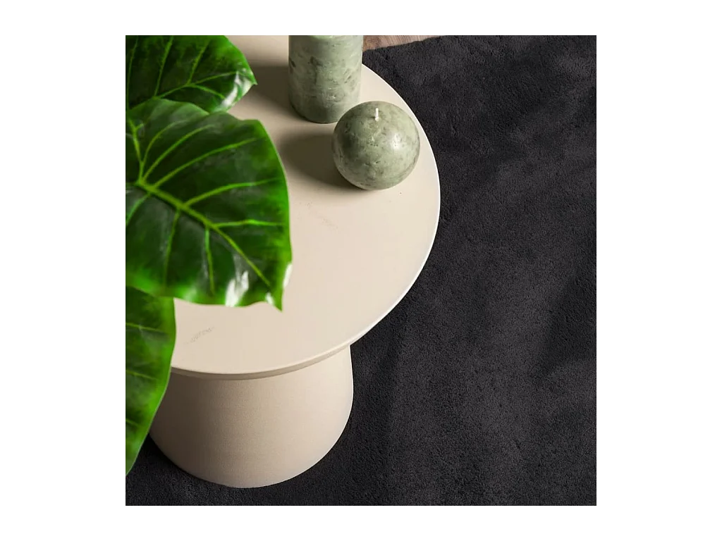 HUARTE zacht en wasbaar laagpolig vloerkleed zwart 80x200 cm