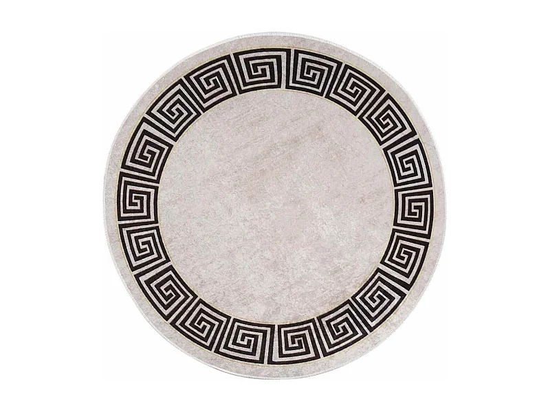 Tappeto antiscivolo lavabile φ120 cm beige chiaro