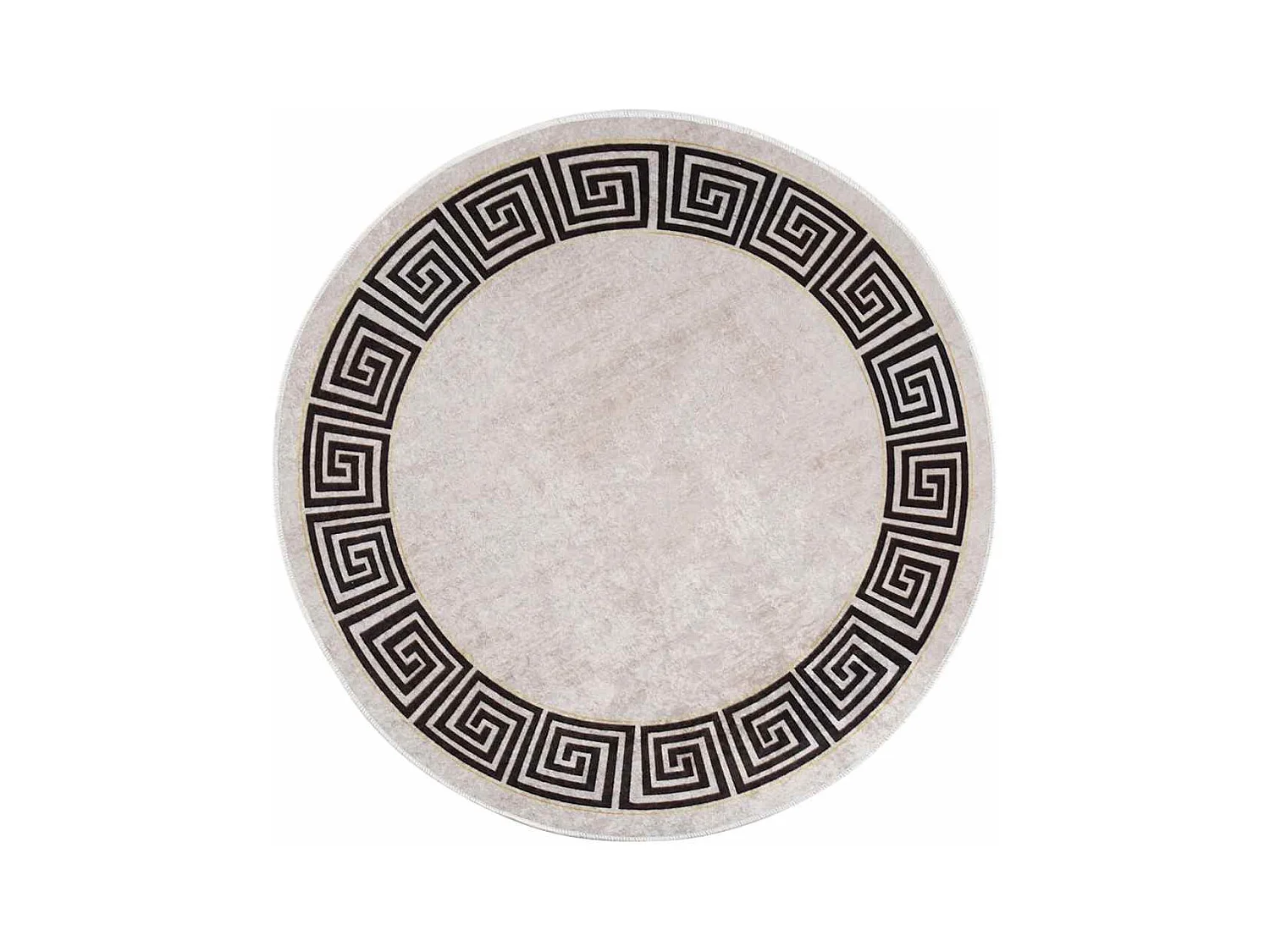 Tapis lavable antidérapant φ120 cm beige clair