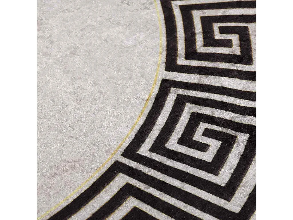 Tapis lavable antidérapant φ120 cm beige clair