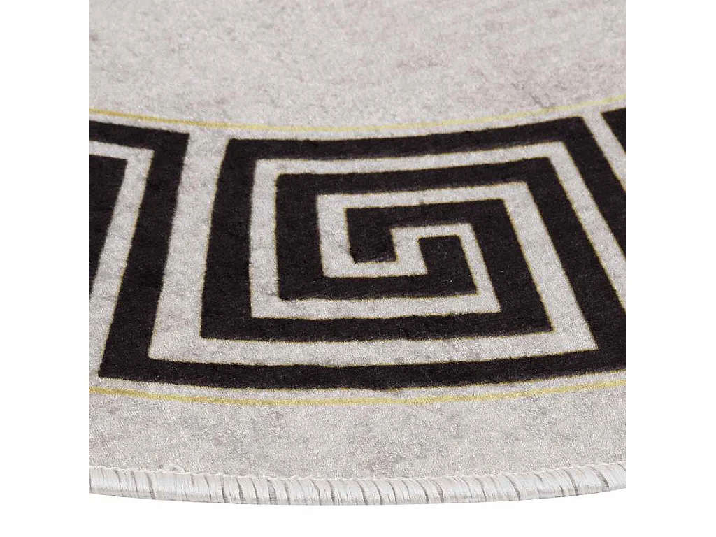 Tapis lavable antidérapant φ120 cm beige clair