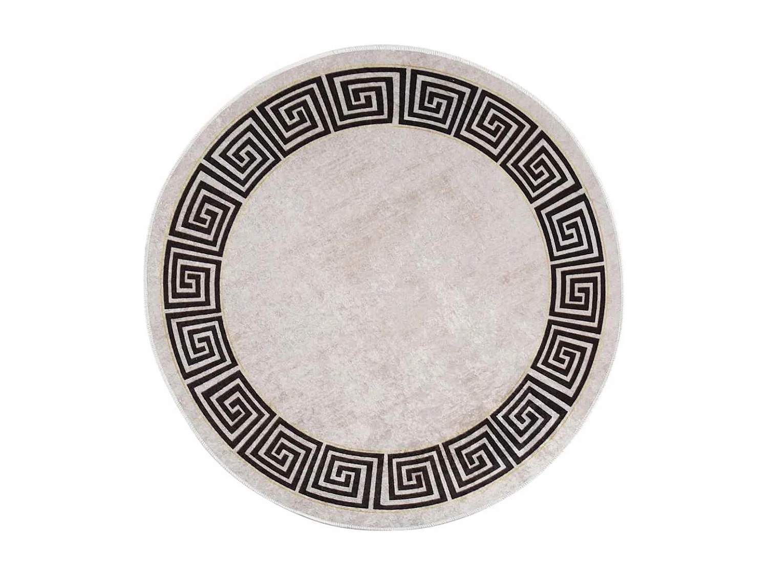 Tapis lavable antidérapant φ120 cm beige clair