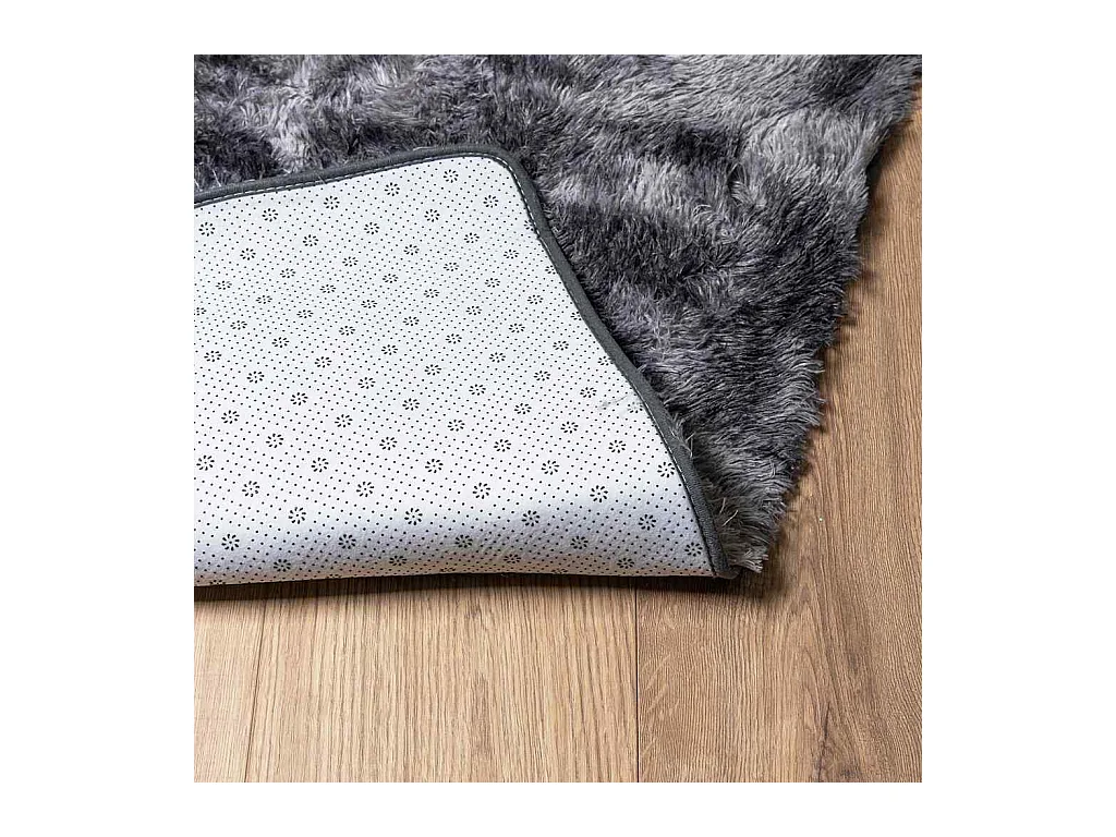 Tapis Shaggy à poils longs NAVARRA gris foncé 200x290 cm