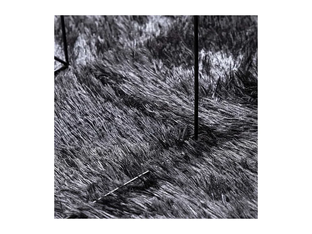 Tapis Shaggy à poils longs NAVARRA gris foncé 200x290 cm