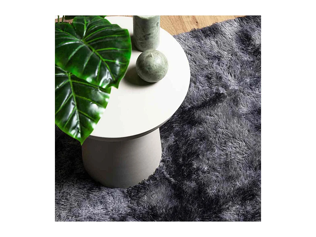 Tapis Shaggy à poils longs NAVARRA gris foncé 200x290 cm