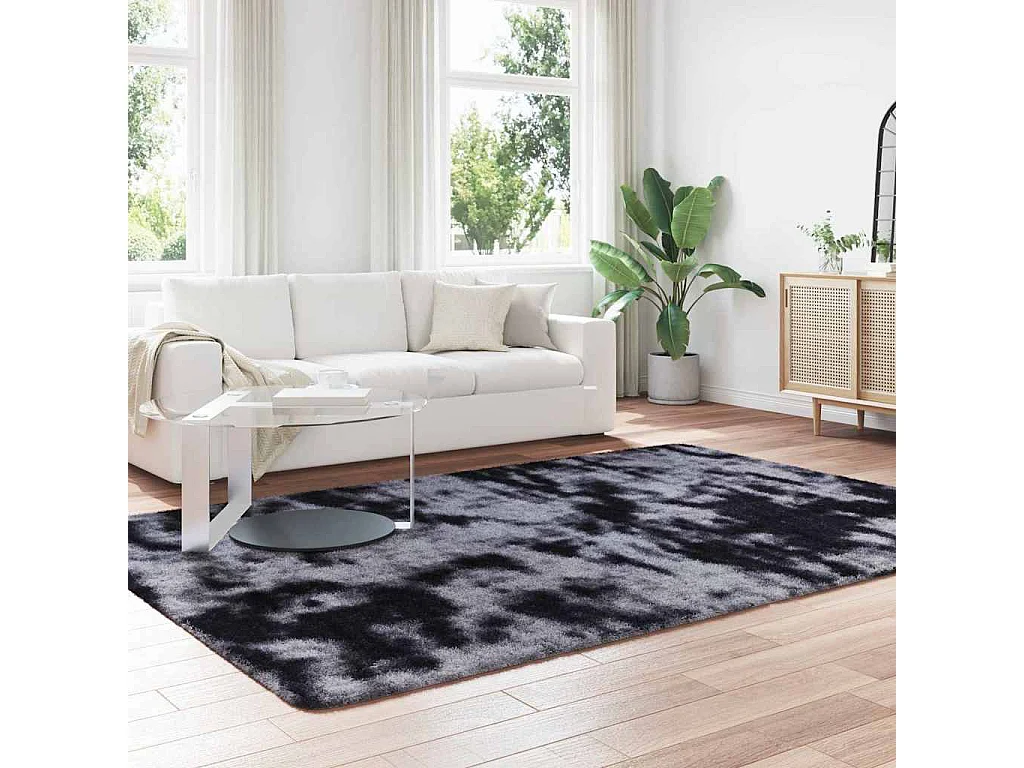 Tapis Shaggy à poils longs NAVARRA gris foncé 200x290 cm