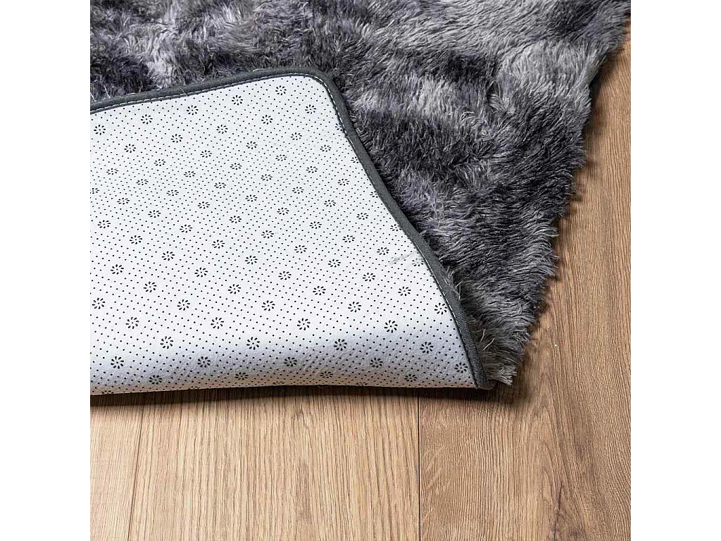 Tapis Shaggy à poils longs NAVARRA gris foncé 200x290 cm