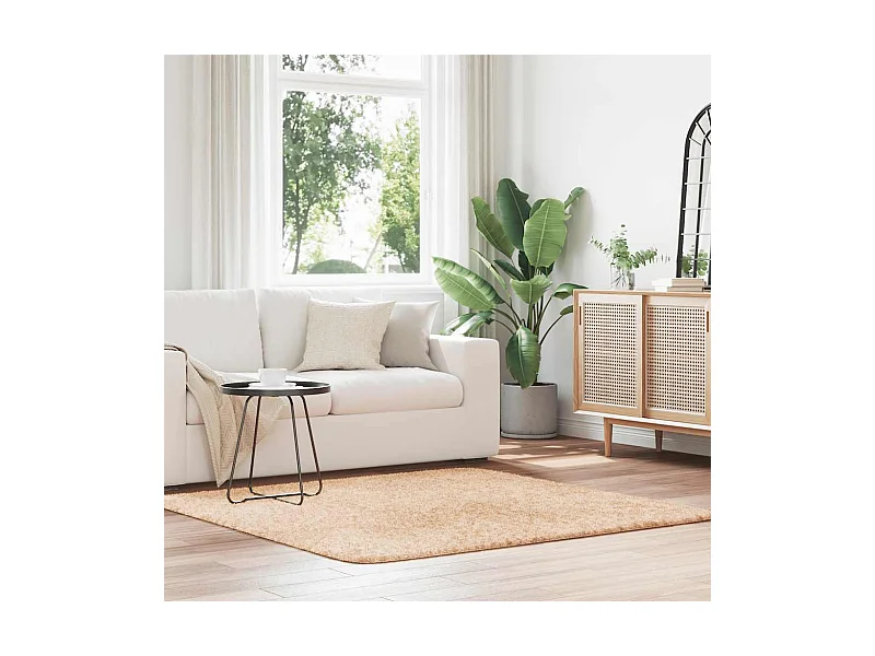 Tappeto NAVARRA beige shaggy 160x160 cm poliestere