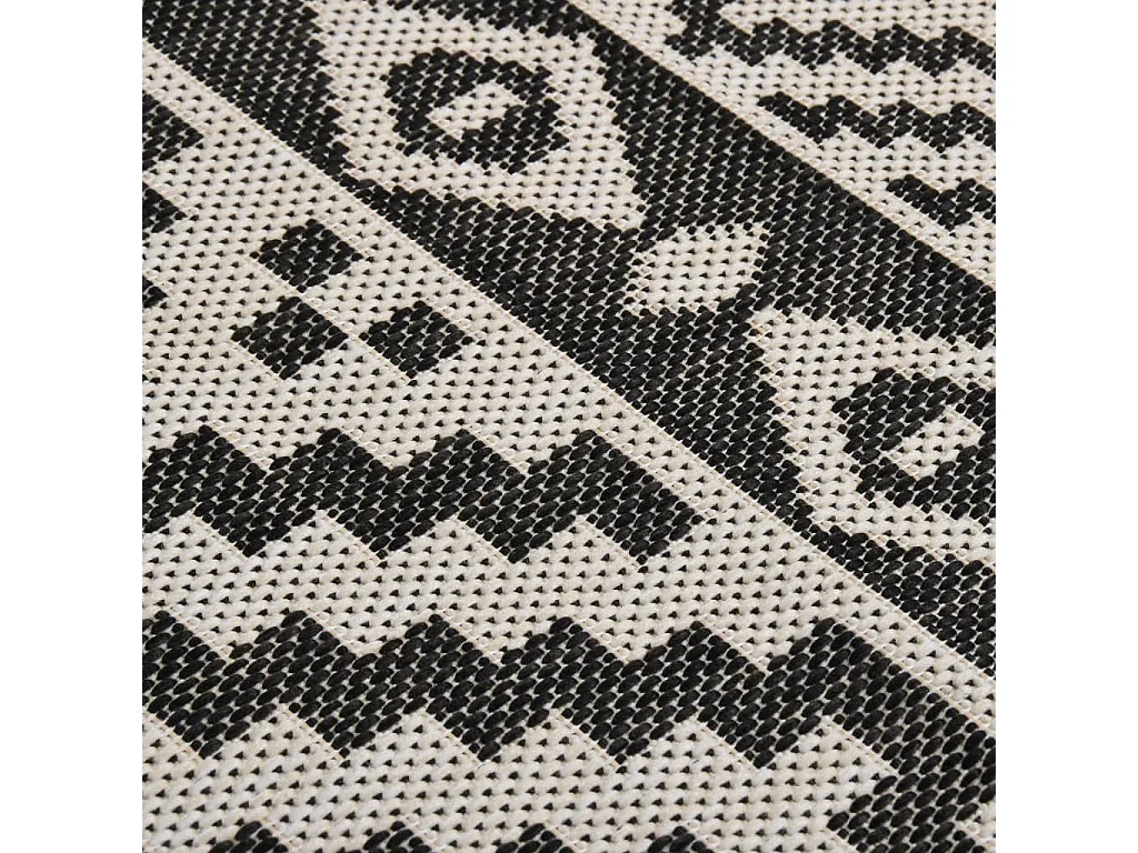 Tappeto da esterno a trama piatta 100x200 cm Righe nere