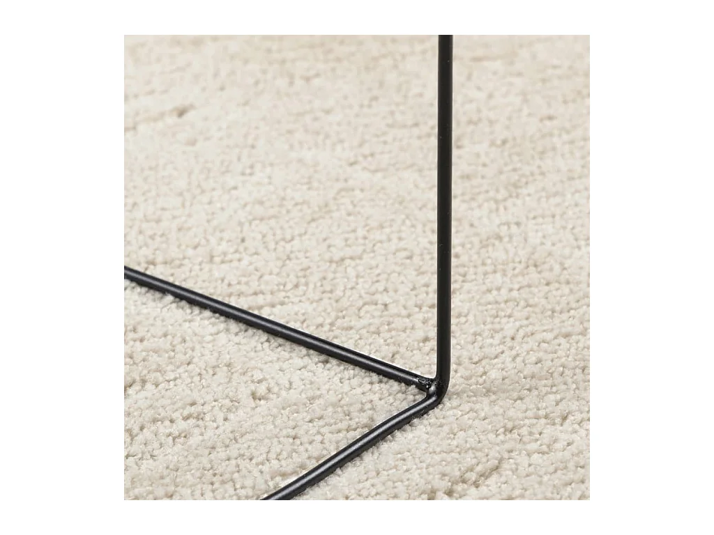 Tapis OVIEDO à poils courts beige 200x200 cm
