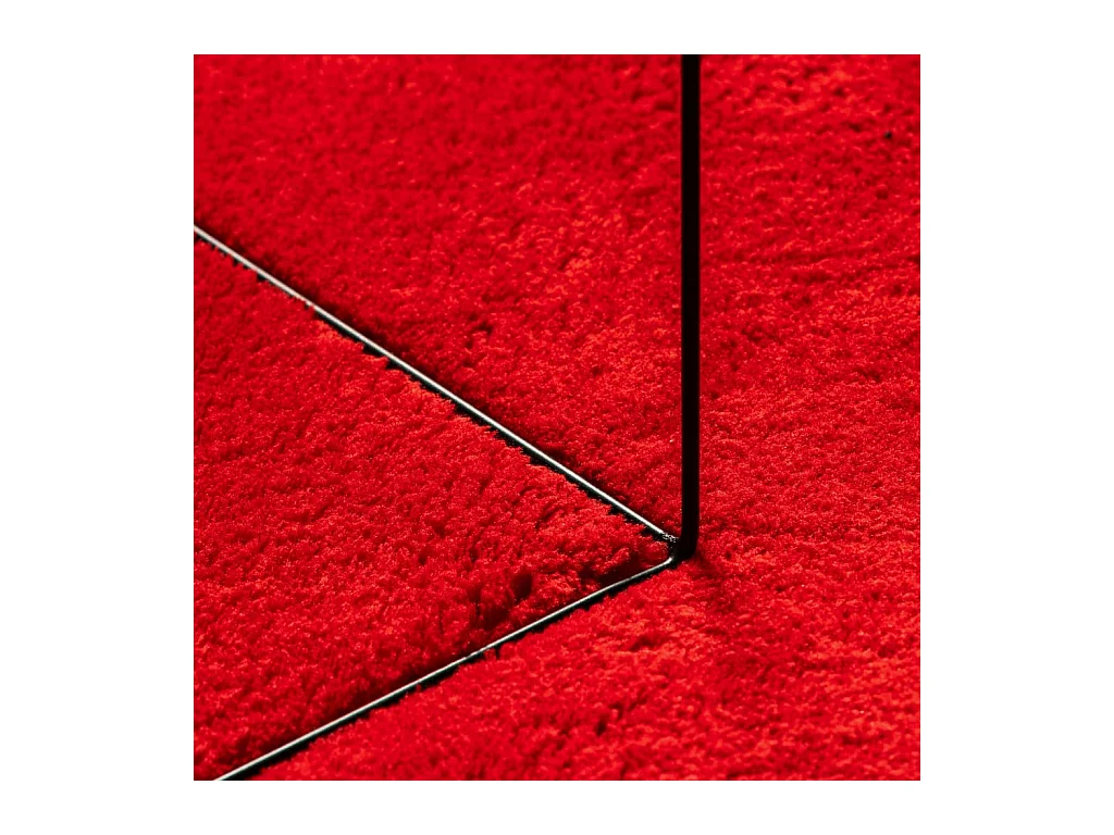 Tappeto HUARTE morbido e lavabile a pelo corto rosso 160x230 cm