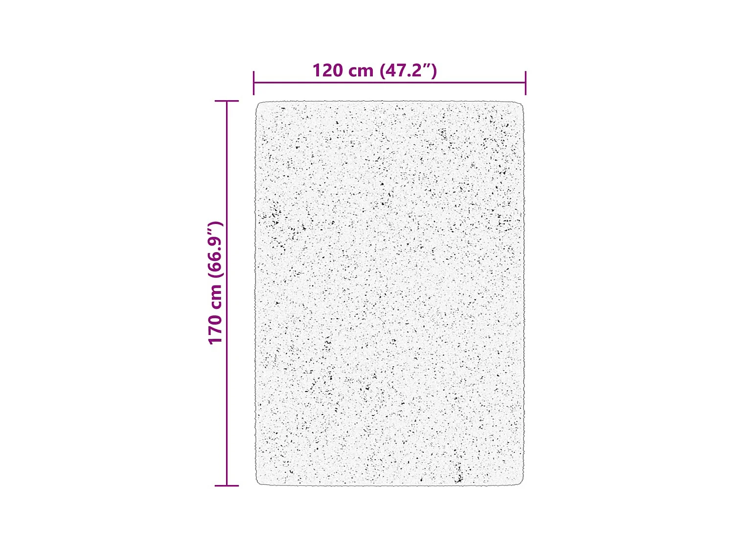 Tappeto HUARTE morbido e lavabile a pelo corto beige 120x170 cm