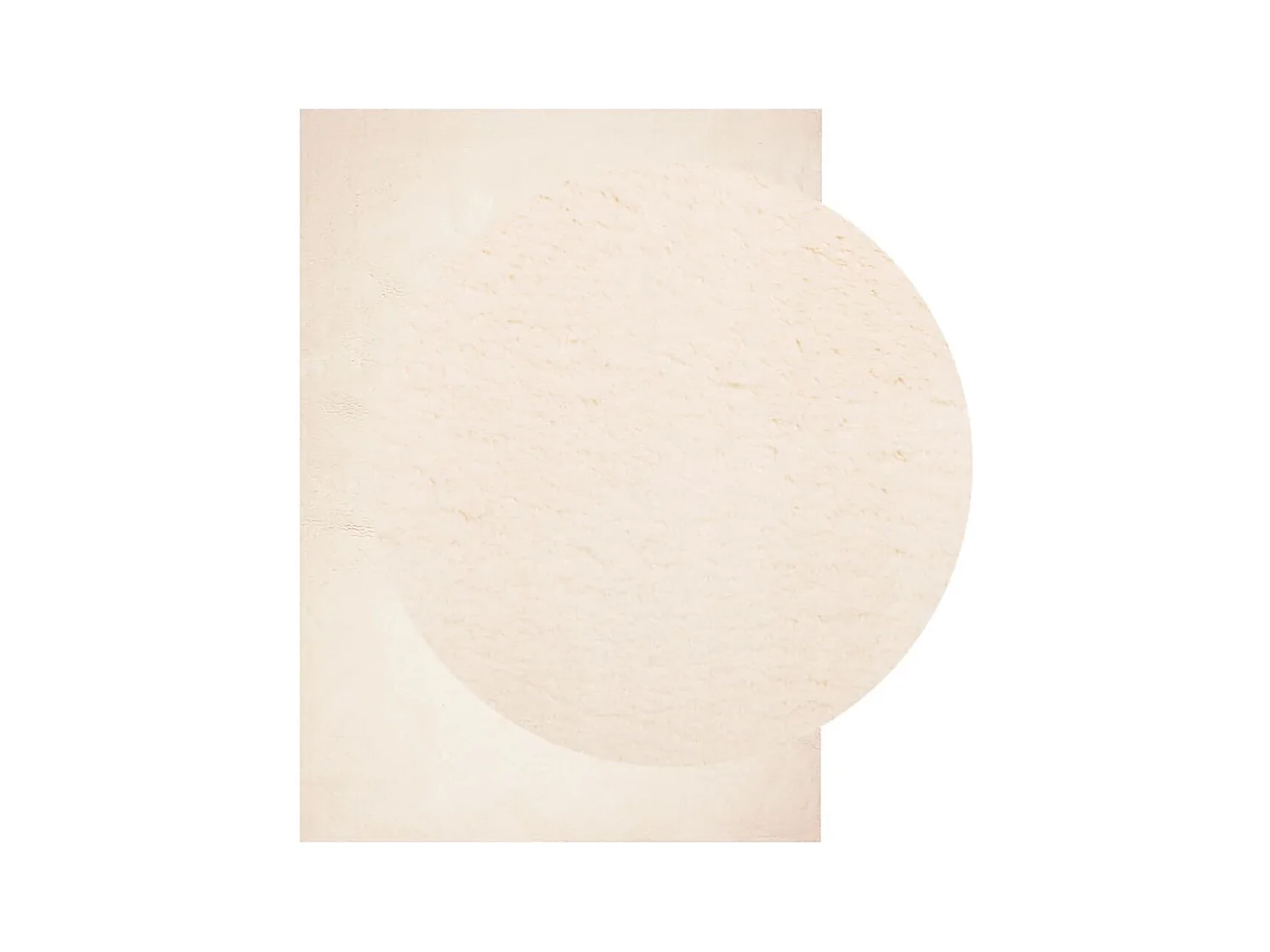 Tappeto HUARTE morbido e lavabile a pelo corto beige 120x170 cm