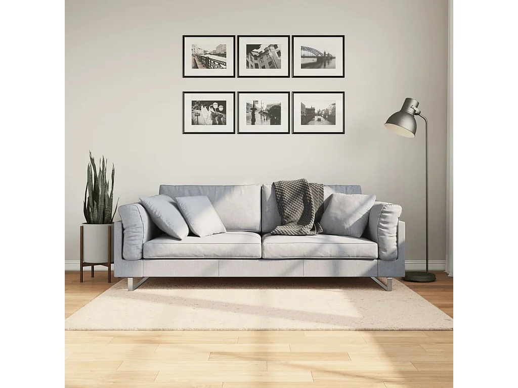 Tapis HUARTE à poils courts doux et lavable beige 120x170 cm