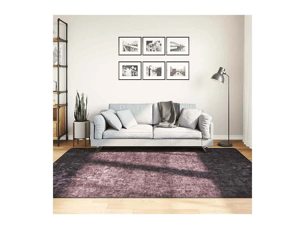 Tapis lavable antidérapant 160x230 cm anthracite