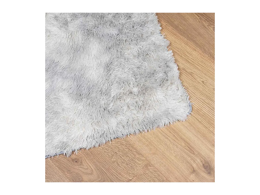Tapis shaggy à poils longs NAVARRA gris argenté 160x230 cm